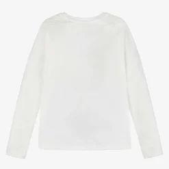 Girls Ivory Organic Cotton Top