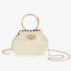 Girls Ivory Pearl Bead Bag (12cm)