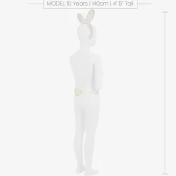 Girls Ivory Plush Bunny Hairband Set