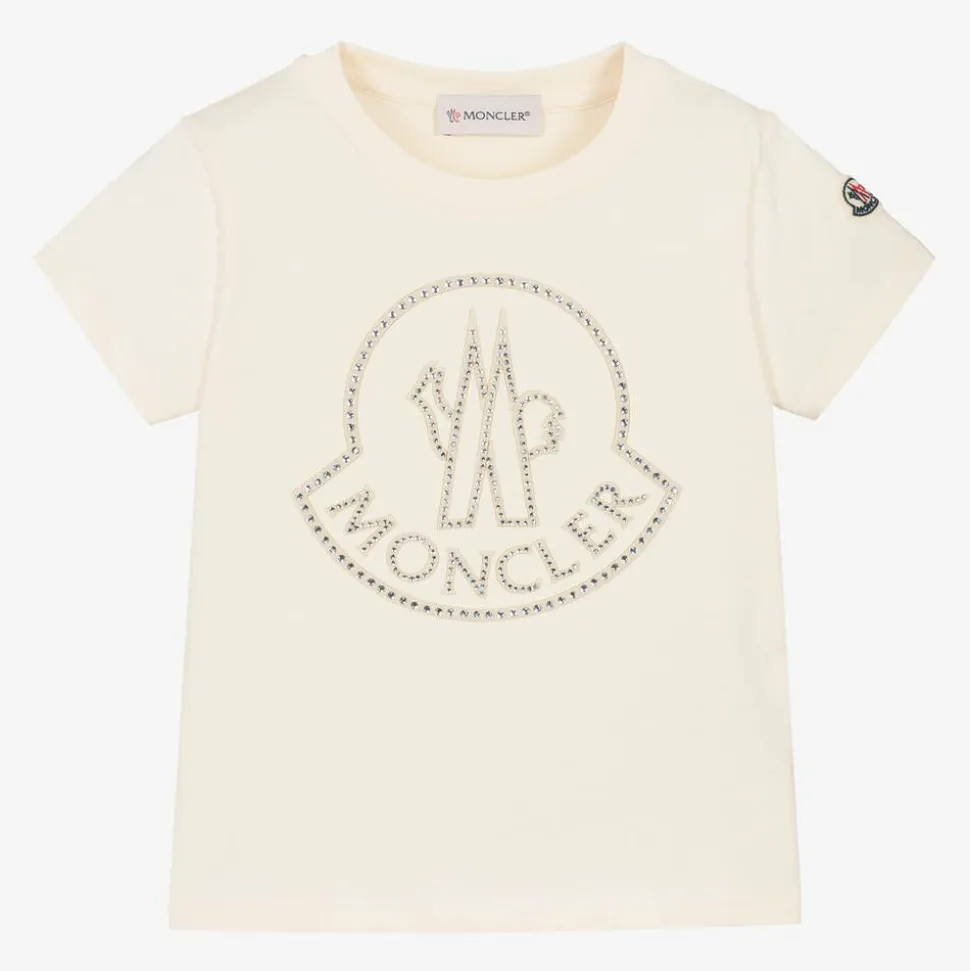 Girls Ivory Rhinestone T-Shirt