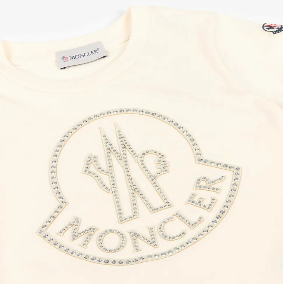 Girls Ivory Rhinestone T-Shirt