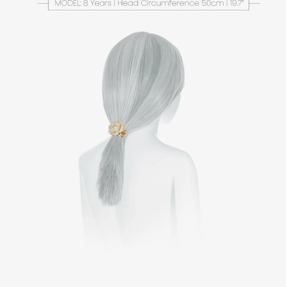 Girls Ivory Rose Hair Elastic (4cm)