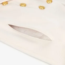 Girls Ivory Wool & Cashmere Cape