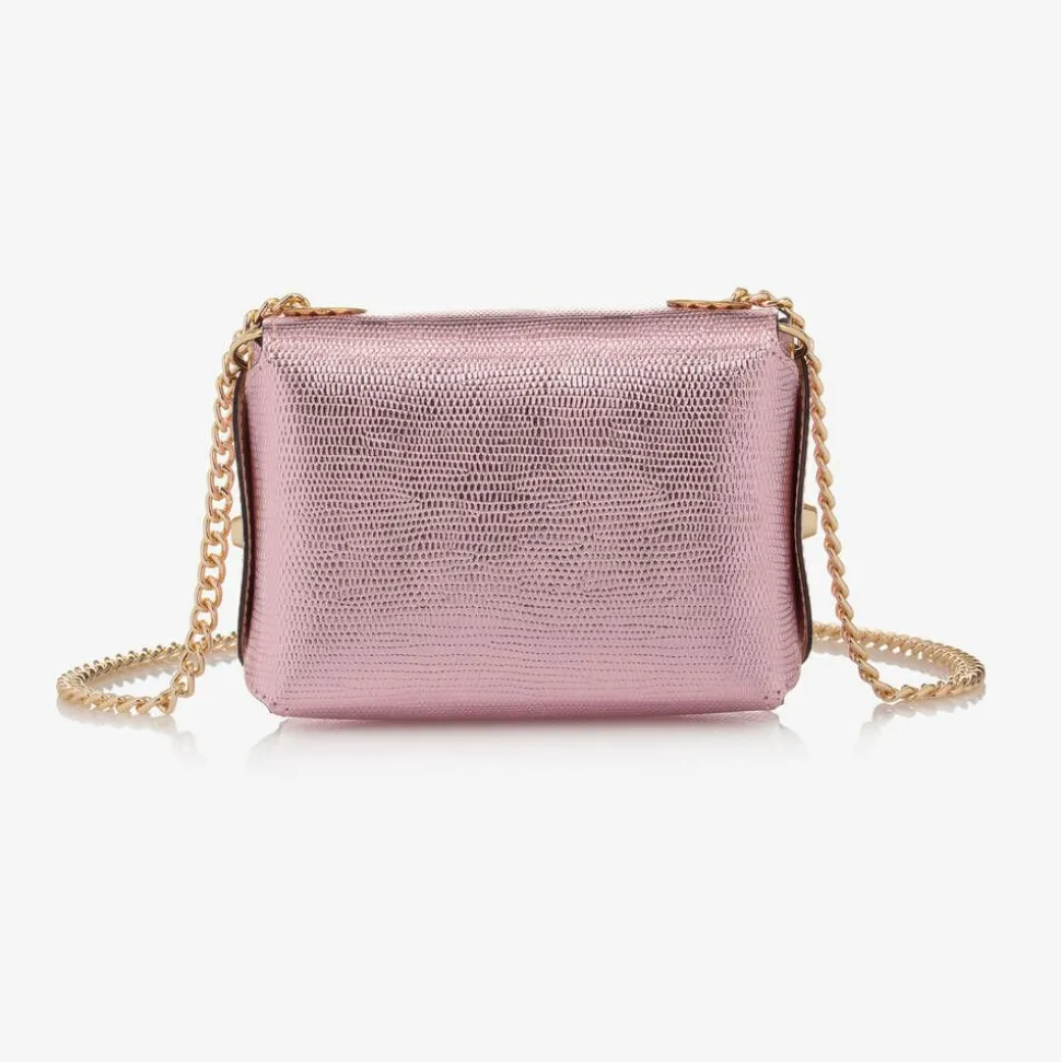 Girls Metallic Pink Shoulder Bag (14cm)