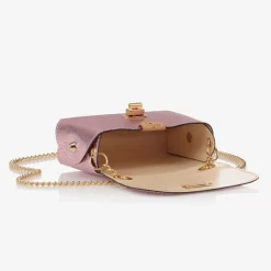 Girls Metallic Pink Shoulder Bag (14cm)