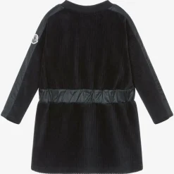 Girls Navy Blue Cotton Dress