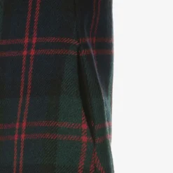 Girls Navy Blue Tartan Wool Dress