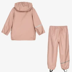 Girls Pink 2 Piece Rainsuit