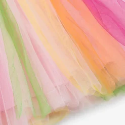 Girls Pink & Rainbow Tulle Dress