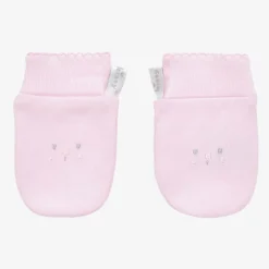 Girls Pink Beary Best Friends Scratch Mittens