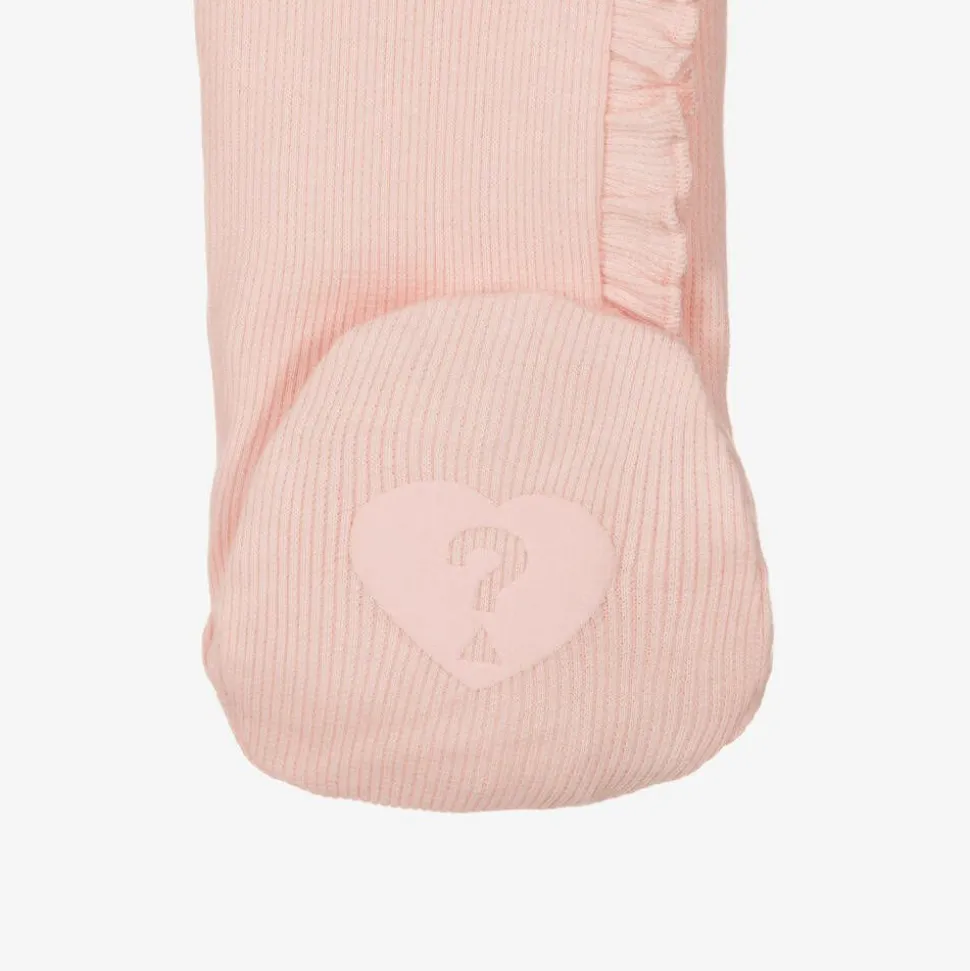 Girls Pink Cotton Babysuit Set