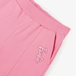 Girls Pink Cotton Barbie Joggers