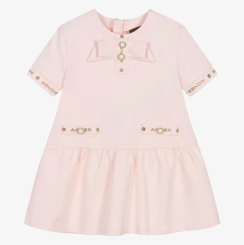 Girls Pink Cotton Dress