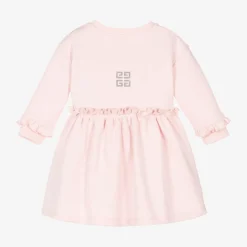 Girls Pink Cotton Jersey Dress