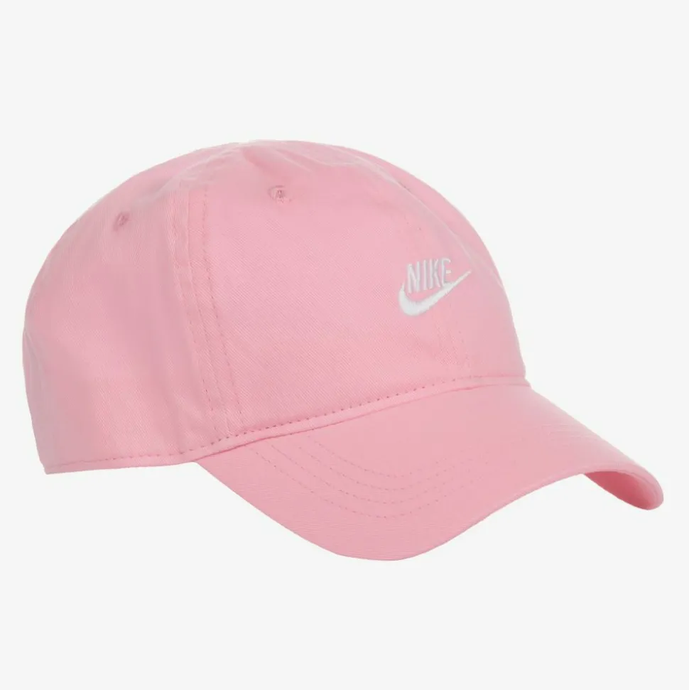 Girls Pink Cotton Logo Cap