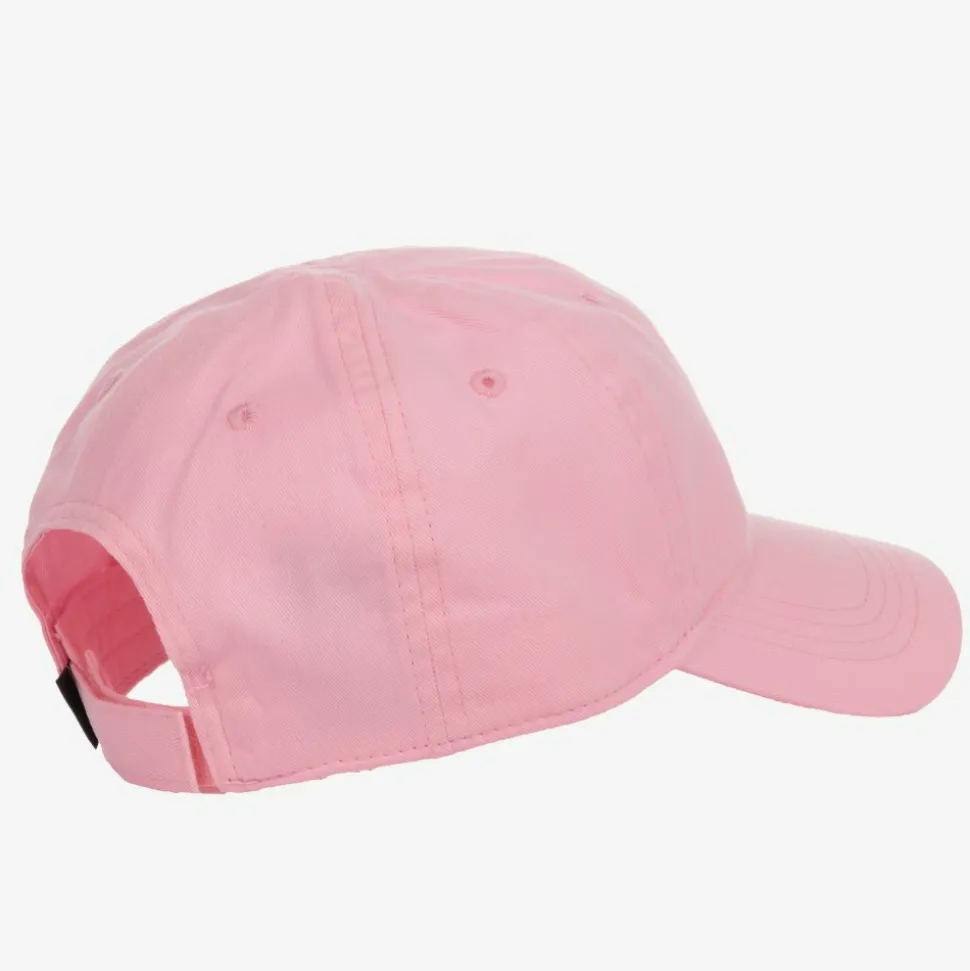Girls Pink Cotton Logo Cap