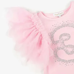 Girls Pink Cotton 3rd Birthday T-Shirt