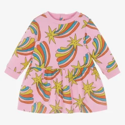 Girls Pink Cotton Shooting Stars Dress