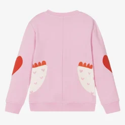 Girls Pink Cotton Sweatshirt