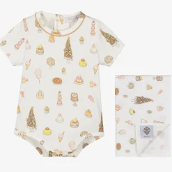 Girls Pink Cotton Treats Babysuit Gift Set