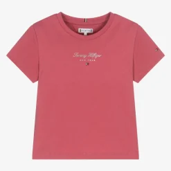 Girls Pink Cotton T-Shirt