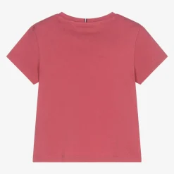 Girls Pink Cotton T-Shirt