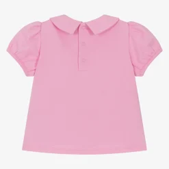 Girls Pink Cotton T-Shirt