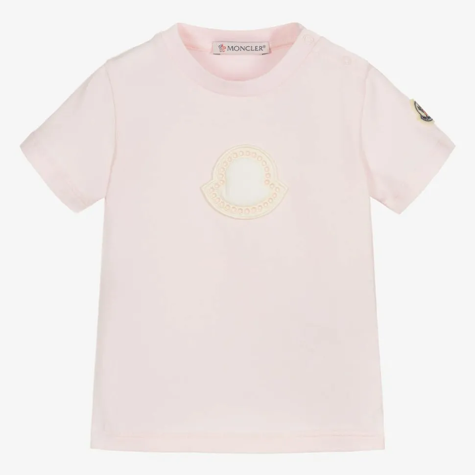 Girls Pink Cotton T-Shirt