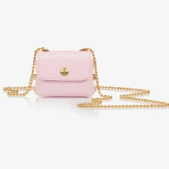 Girls Pink Faux Leather Mini Bag (8cm)