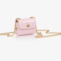 Girls Pink Faux Leather Mini Bag (8cm)