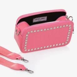 Girls Pink Faux Leather Shoulder Bag (19cm)