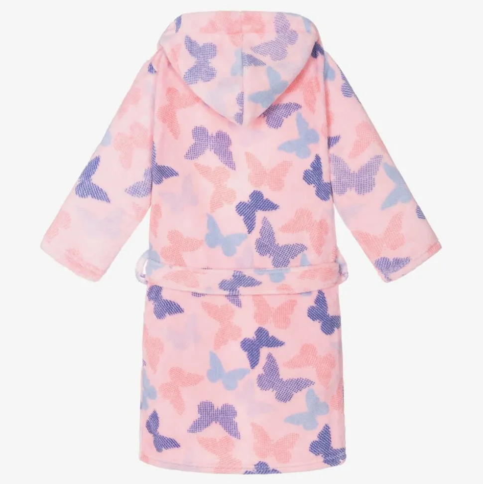 Girls Pink Fleece Dressing Gown
