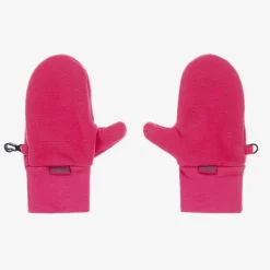 Girls Pink Fleece Mittens