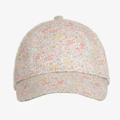 Girls Pink Floral Liberty Print Cap