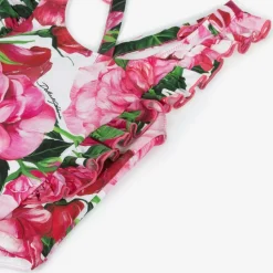 Girls Pink Floral Swimsuit