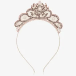 Girls Pink Jewelled Tiara Hairband