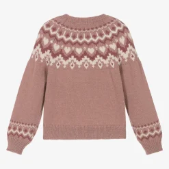 Girls Pink Knitted Jumper
