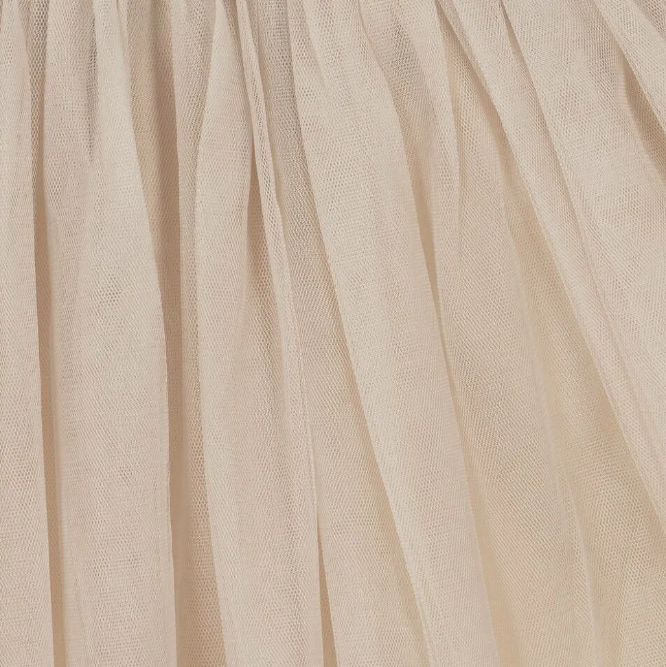 Girls Pink Knitted Tulle Dress