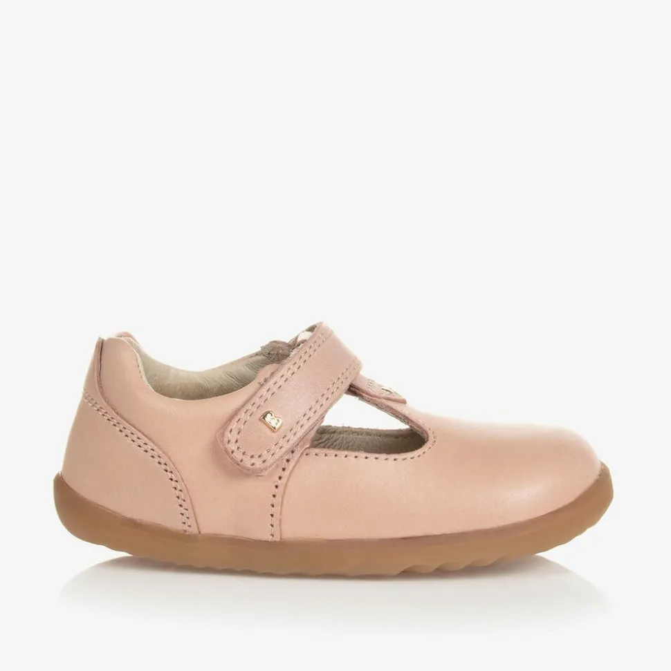 Girls Pink Leather First Walker Shoes
