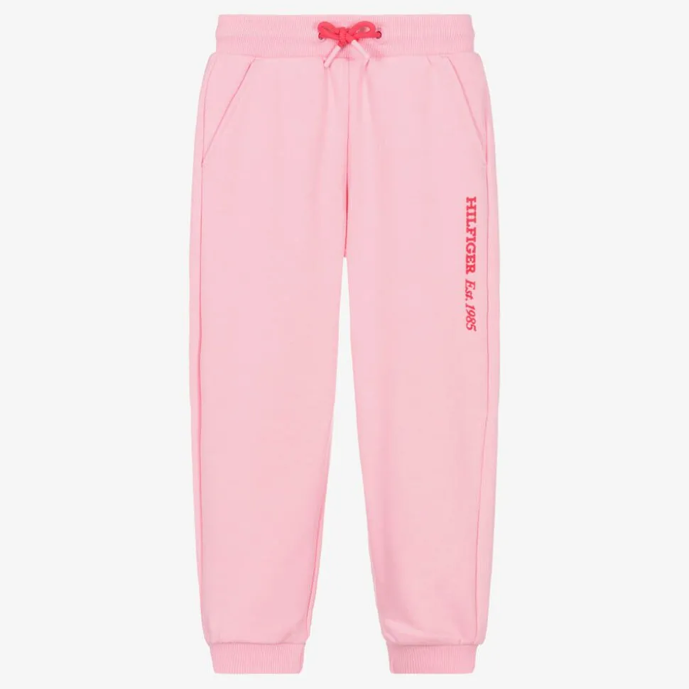Girls Pink Logo Joggers