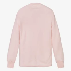 Girls Pink Merino Wool Zip-Up Top
