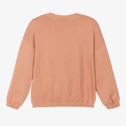 Girls Pink Organic Cotton Snake Sweatshirt