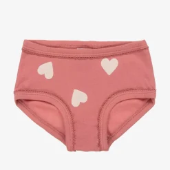 Girls Pink Organic Cotton Knickers (3 Pack)