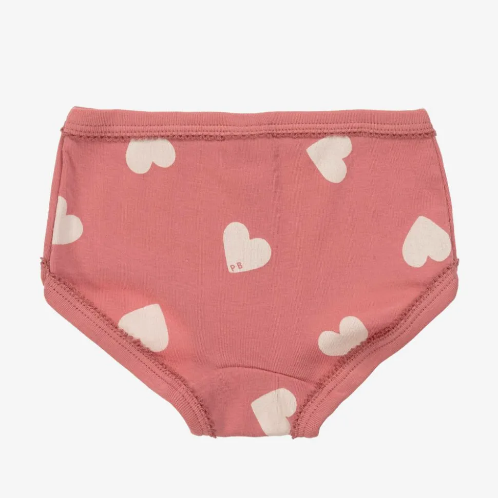 Girls Pink Organic Cotton Knickers (3 Pack)