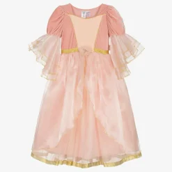 Girls Pink Organza Princess Dress Costume