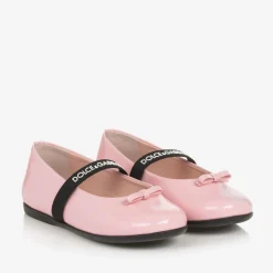 Girls Pink Patent Leather Pumps