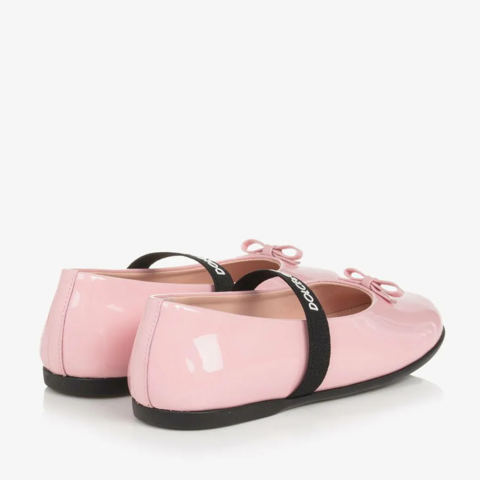 Girls Pink Patent Leather Pumps
