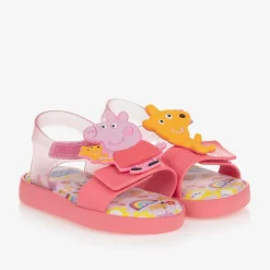 Girls Pink Peppa Pig Jelly Sandals