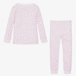 Girls Pink Pima Cotton Tulip Blossom Pyjamas