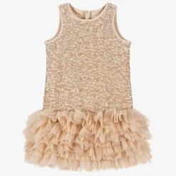Girls Pink Sequin & Tulle Dress